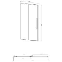 Товар: Душевая дверь Vincea Slim-N 130 профиль Черный стекло тонированное арт-VDS-4SN130CGB - фото 4 Душевая дверь Vincea Slim-N 130 профиль Черный стекло тонированное арт-VDS-4SN130CGB — фото 4, Раздвижные душевые двери