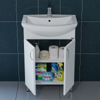 Товар: Тумба под раковину СанТа Грация 60 Белая арт-201019 - фото 2 Тумба под раковину СанТа Грация 60 Белая арт-201019 — фото 2, Тумбы под раковину