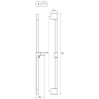 Душевая штанга Ravak 974.20GB Графит арт-X07P703 — фото 3, Штанги для душа