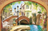 Фреска Ortograf Венеция 5975 Фактура бархат FX Флизелин (4,1*2,7) Разноцветный, Город арт-5975 (бархат FX) — фото 2, Фрески