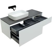 Тумба под раковину Allen Brau Infinity 120 L подвесная Белая матовая арт-1.21006.WM — фото 13, Тумбы под раковину