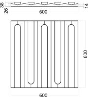 Гипсовая 3д панель Artpole Lagos 600x600 мм арт-M-0079 — фото 6, Гипсовые 3Д панели
