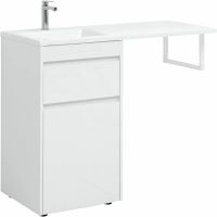 Тумба с раковиной Aquanet Токио 110 L Белая арт-239298 — фото 1, Тумбы с раковиной