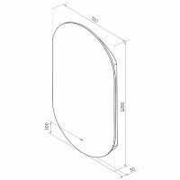 Зеркало Континент Fleur 700x1200 с подсветкой с бесконтактным выключателем арт-ЗЛП628 — фото 9, Зеркала в ванную комнату