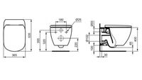 Унитаз Ideal Standard Tesi подвесной без сиденья арт-T0079V1 — фото 5, Подвесные унитазы