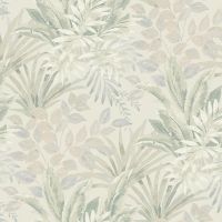 Обои Grandeco Time 3 Винил на флизелине (1,06*10,05) Сиреневый/Коричневый/Зеленый, Листья/Рогожка арт-TJ 3202 — фото 1, Обои для стен