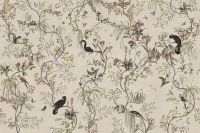 Фреска Ortograf Miracle 33875 Фактура бархат FX Флизелин (4,5*3) Бежевый, Птицы/Цветы арт-33875 (бархат FX) — фото 2, Фрески