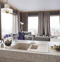 Кухонная мойка Domaci Бьелла DMC-21K арт-DMC-21K-328 бежевая — фото 3, Кухонные мойки