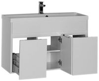 Тумба под раковину Aquanet Латина 100 подвесная Белая арт-179637 — фото 2, Тумбы под раковину