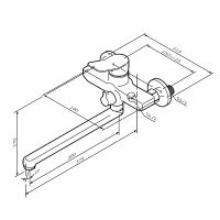 Смеситель для ванны AM.PM X-Joy универсальный Хром арт-F85A90000 — фото 12, Смеситель для ванны