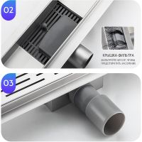 Душевой лоток Gappo с решеткой Нержавеющая сталь арт-G87007-3 — фото 9, Душевые лотки