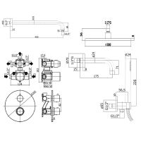 Душевая система Paffoni Light с термостатом Черная матовая арт-KITLIQ019NO139KING — фото 10, Встраиваемые душевые комплекты