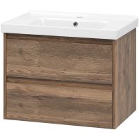 Тумба с раковиной Brevita Dallas 70 подвесная Дуб Галифакс олово арт-УТ000012093 — фото 1, Тумбы с раковиной