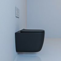 Унитаз Esbano Garant подвесной Черный матовый с сиденьем Микролифт арт-ESUPGARABM — фото 5, Подвесные унитазы