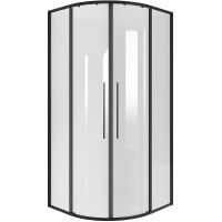 Душевой уголок Niagara Nova 90х90 профиль Черный матовый стекло прозрачное арт-NG-6826-34BLACK — фото 1, Душевые уголки четверть круга