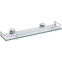 Стеклянная полка Fixsen Kvadro Хром арт-FX-61303B — фото 1, Полки для ванной и душа