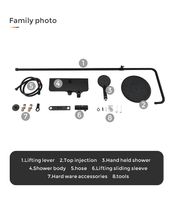 Душевая система Gappo Черная матовая арт-G2495-5 — фото 9, Душевые стойки