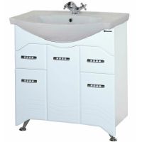 Тумба под раковину Bellezza Дрея 75 Белая арт-4631312000011 — фото 1, Тумбы под раковину