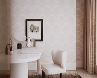 Обои Wiganford by Solo Safita Винил на флизелине (1,06*10,05) Бежевый, Дамаск арт-AC20172 — фото 2, Обои для стен