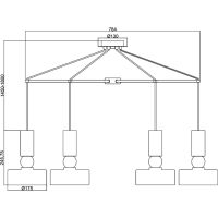 Люстра Maytoni Modern Void Серая арт-MOD030PL-06GR — фото 6, Люстры