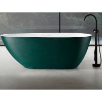 Ванна из искусственного камня Abber Dortmund 170x75 Темно-зеленая матовая без гидромассажа арт-AM9911MBG — фото 2, Ванны из искусственного камня