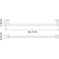 Полотенцедержатель WasserKRAFT Rhin Хром арт-K-8730 — фото 2, Полотенцедержатели