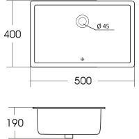Раковина Orange 50 Белая глянцевая арт-B02-500W — фото 9, Раковины встраиваемые снизу