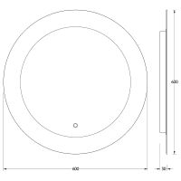 Зеркало Evoform Ledshine d60 с подсветкой 13.5 W - сенсорный выключатель - нейтральный белый свет арт-BY 2623 — фото 6, Зеркала в ванную комнату