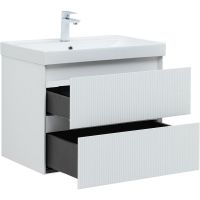 Тумба под раковину Aquanet Альтера 70 подвесная Белая матовая арт-337155 — фото 5, Тумбы под раковину