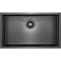 Кухонная мойка Paulmark Aller 74 Uni Вороненая сталь арт-PM807444-GM — фото 1, Кухонные мойки