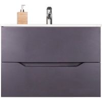 Тумба с раковиной Orange Line 80 подвесная Графит матовый арт-Li-80Tug+Ra — фото 1, Тумбы с раковиной