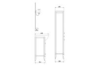 Комплект мебели для ванной ASB-Woodline Салерно 105 Белый с патиной Серебро арт-9697+19251+9692 — фото 12, Комплекты мебели для ванной
