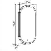 Зеркало Aqua de Marco Fly 55 с подсветкой с сенсорным выключателем арт-Fly55/100 — фото 10, Зеркала в ванную комнату