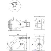 Писсуар Nofer подвесной Нержавеющая сталь матовая арт-13004.S — фото 3, Писсуары
