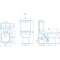 Товар: Унитаз компакт Кировит Домино с бачком и сиденьем Микролифт арт-Вн УнБ58 - фото 3 Унитаз компакт Кировит Домино с бачком и сиденьем Микролифт арт-Вн УнБ58 — фото 3, Напольные унитазы