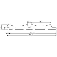 Декоративная панель HIWOOD 2700x120x12 мм арт-LV125 GR5 — фото 6, Панели