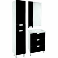 Тумба под раковину Bellezza Пегас 50 Черная Белая арт-4630406140046 — фото 2, Тумбы под раковину