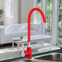 Смеситель для кухни Frap H43 Красный Хром арт-F4043 — фото 10, Смесители для кухни