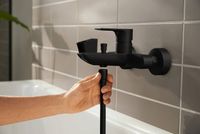 Смеситель для ванны Hansgrohe Rebris E Черный матовый арт-72450670 — фото 3, Смеситель для ванны