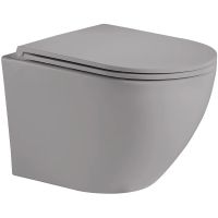 Унитаз WeltWasser Merzbach 004 MT-GR подвесной Серый матовый с сиденьем Микролифт арт-10000003708 — фото 1, Подвесные унитазы