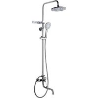 Товар: Душевая система Frap Хром арт-F24001 - фото 1 Душевая система Frap Хром арт-F24001 — фото 1, Душевые стойки