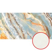 Фреска Ortograf Misto 34017 Фактура флок FLK Флизелин (5,3*2,7) Бирюзовый/Оранжевый, Абстракция арт-34017 (флок FLK) — фото 1, Фрески