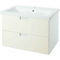 Тумба под раковину Bellezza Пегас 80 подвесная Бежевая арт-4630413270071 — фото 1, Тумбы под раковину