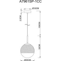 Подвесной светильник Artelamp Jupiter chrome Хром арт-A7961SP-1CC — фото 3, Подвесные светильники