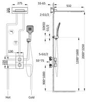 Душевая система Vincea с термостатом Хром арт-VSFW-103TCH — фото 7, Встраиваемые душевые комплекты