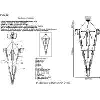 Люстра Crystal Lux Прозрачная Золото арт-REINA SP34 D1200 GOLD PEARL — фото 2, Люстры