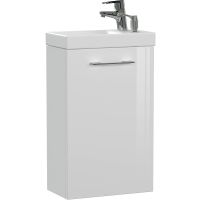 Тумба с раковиной Cersanit Lara 40 подвесная Белая арт-64179 — фото 1, Тумбы с раковиной