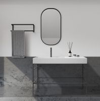 Консоль с раковиной Abber Stein 120 Черная арт-AS2647 — фото 3, Консоли для раковины