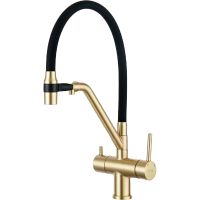 Смеситель для кухни Gappo Золотой сатин Черный арт-G4398-83 — фото 1, Смесители для кухни
