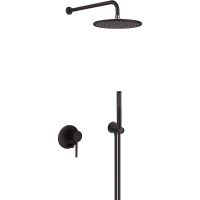 Душевая система Kludi Bozz Черная матовая арт-387363976 — фото 1, Встраиваемые душевые комплекты